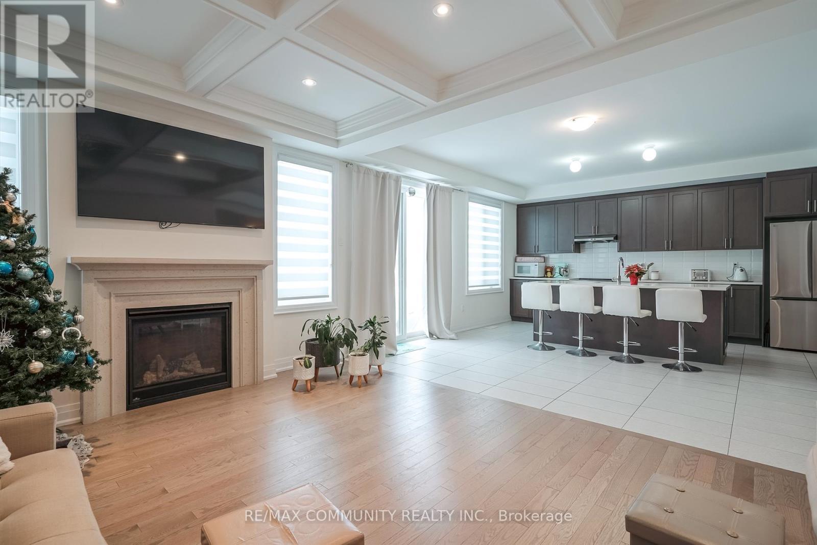 55 Hoad Street, Clarington, ON - Indoor Photo Showing Living Room With Fireplace