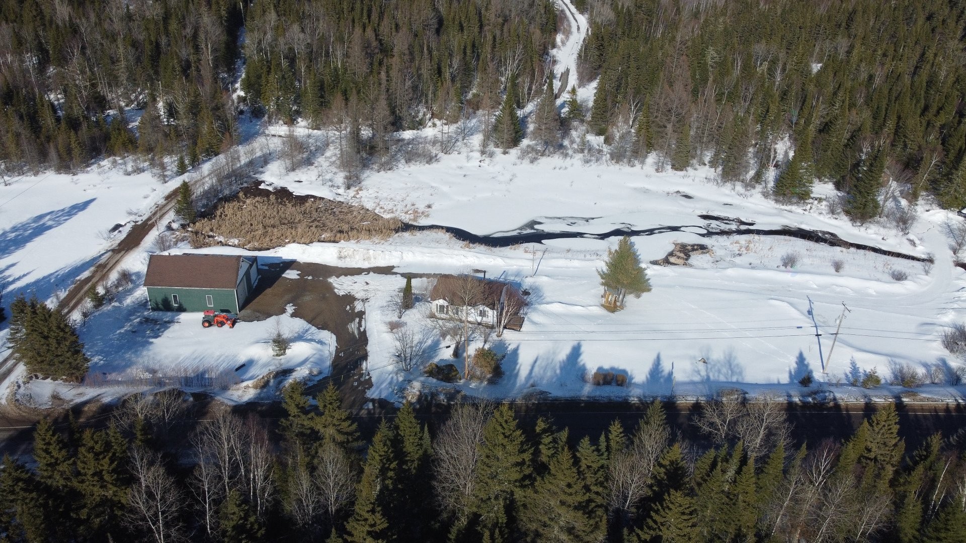 Photo aérienne - 4720 Ch. Brassard, Saint-Zénon, QC - Outdoor With View