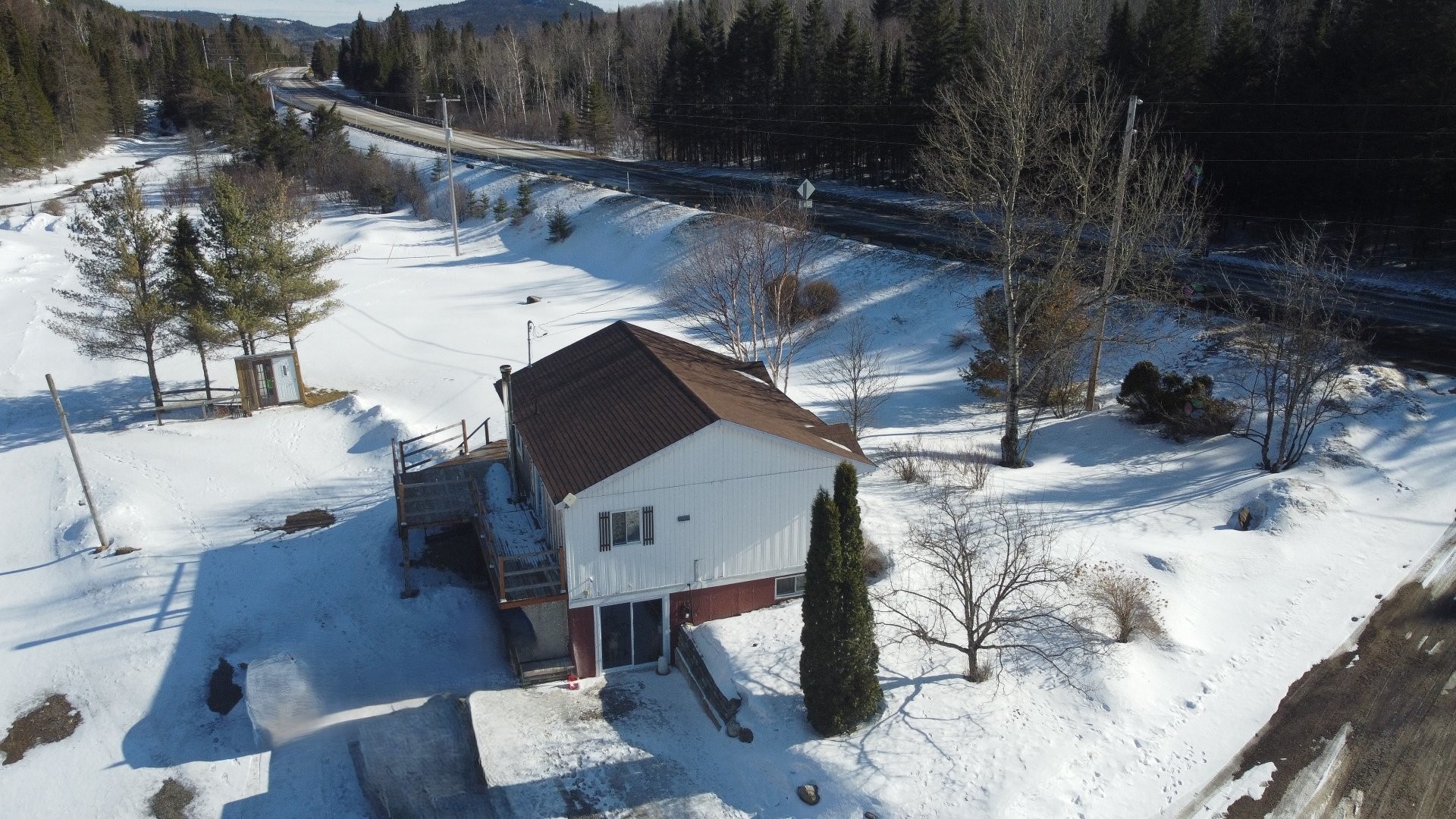 Photo aérienne - 4720 Ch. Brassard, Saint-Zénon, QC - Outdoor With View