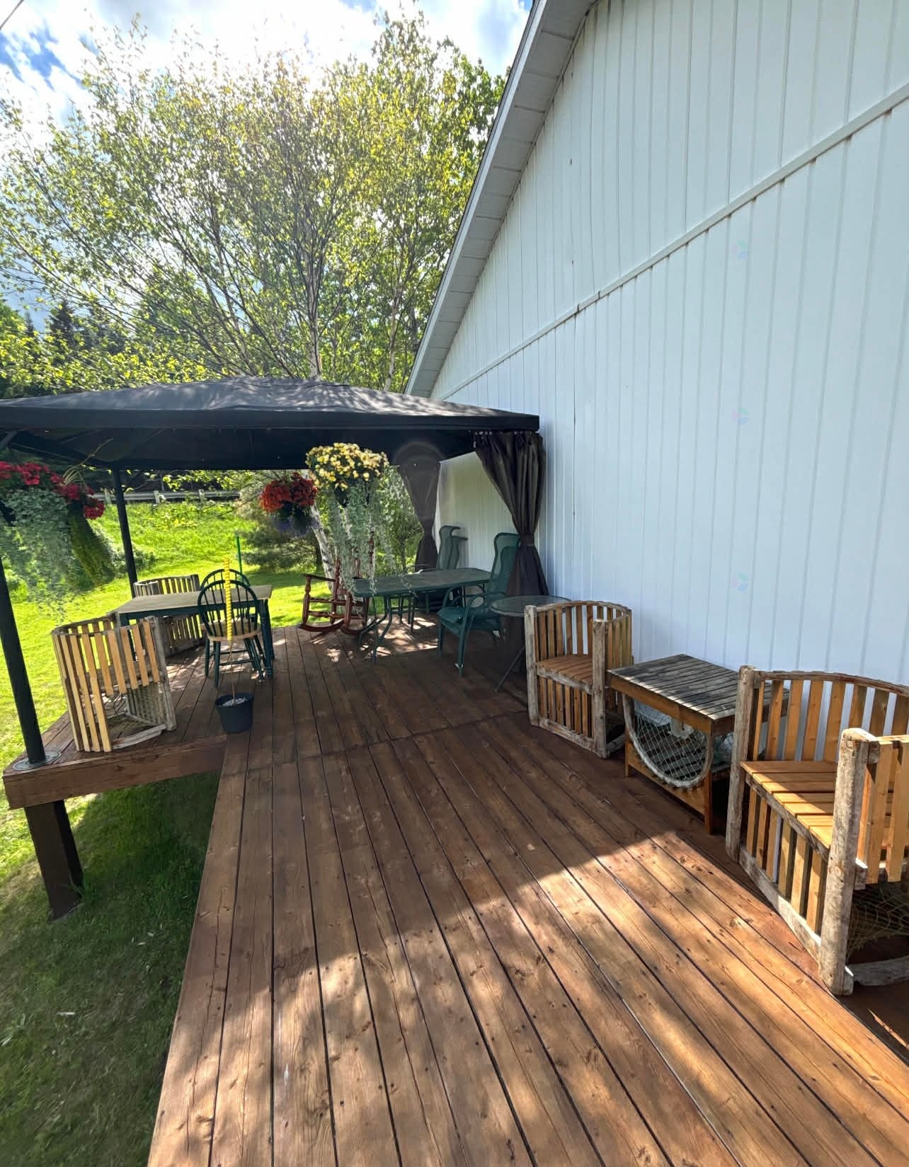 Extérieur - 4720 Ch. Brassard, Saint-Zénon, QC - Outdoor With Deck Patio Veranda With Exterior