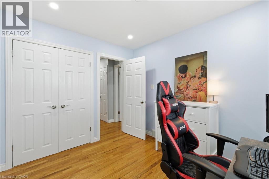 Office with light wood finished floors and recessed lighting - 364 Roselawn Place, Waterloo, ON - Indoor