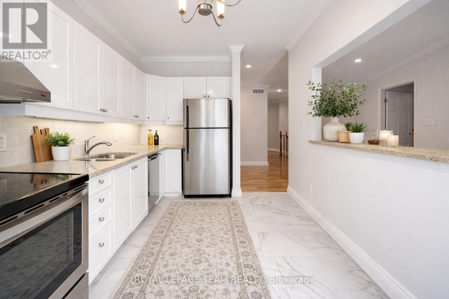 Virtually Staged - 114 Bartlett Private, Ottawa, ON - Indoor Photo Showing Kitchen With Double Sink
