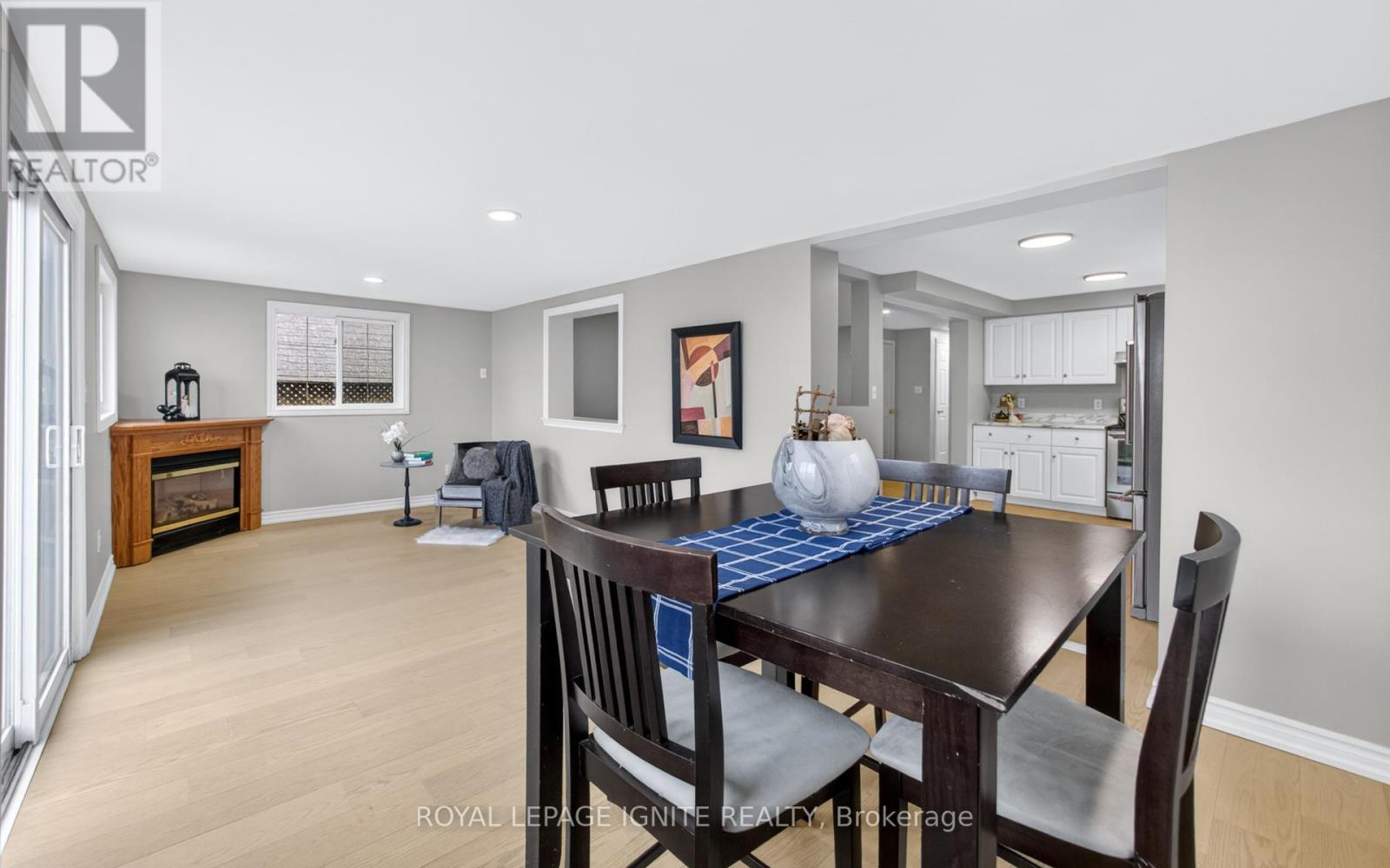 30 Bridlewreath Street, Kitchener, ON - Indoor Photo Showing Dining Room With Fireplace