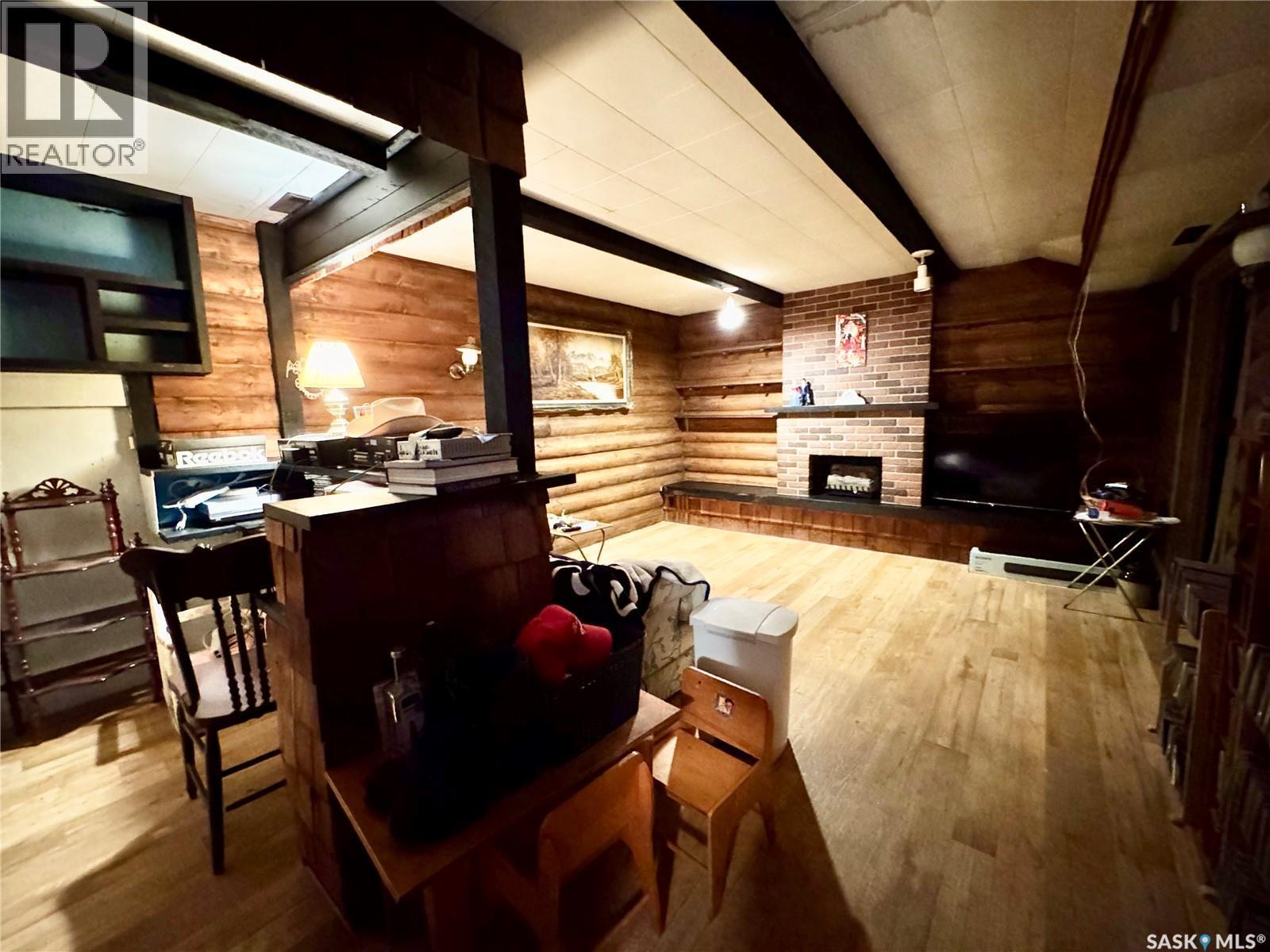 586 Laurier Drive, Prince Albert, SK - Indoor With Fireplace