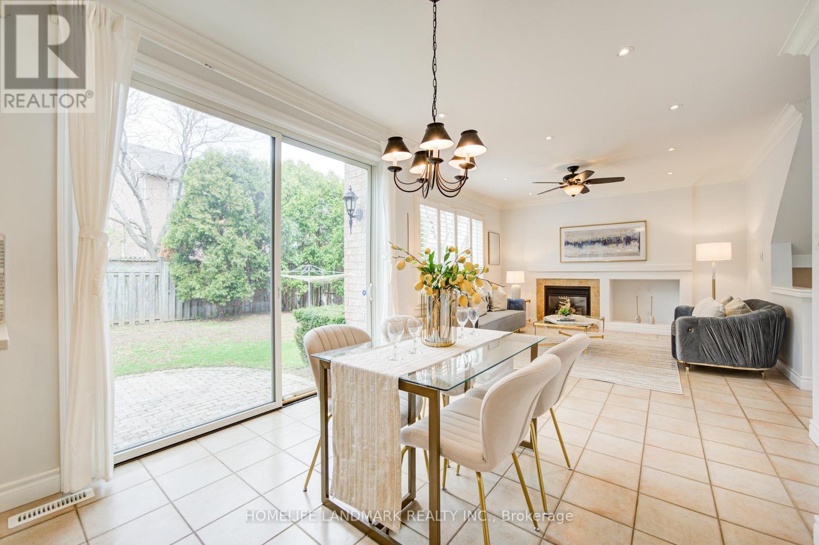 5041 Dryden Avenue, Burlington, ON - Indoor Photo Showing Dining Room With Fireplace