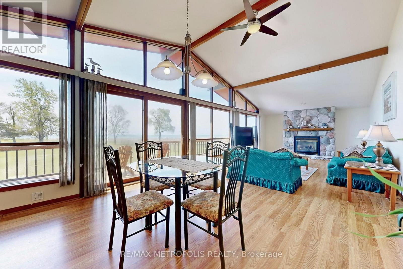 40 Rabbit Road, Brighton, ON - Indoor Photo Showing Dining Room With Fireplace