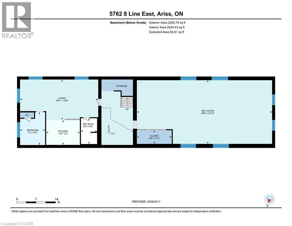 Basement - 5762 8Th Line E, Ariss, ON - Other
