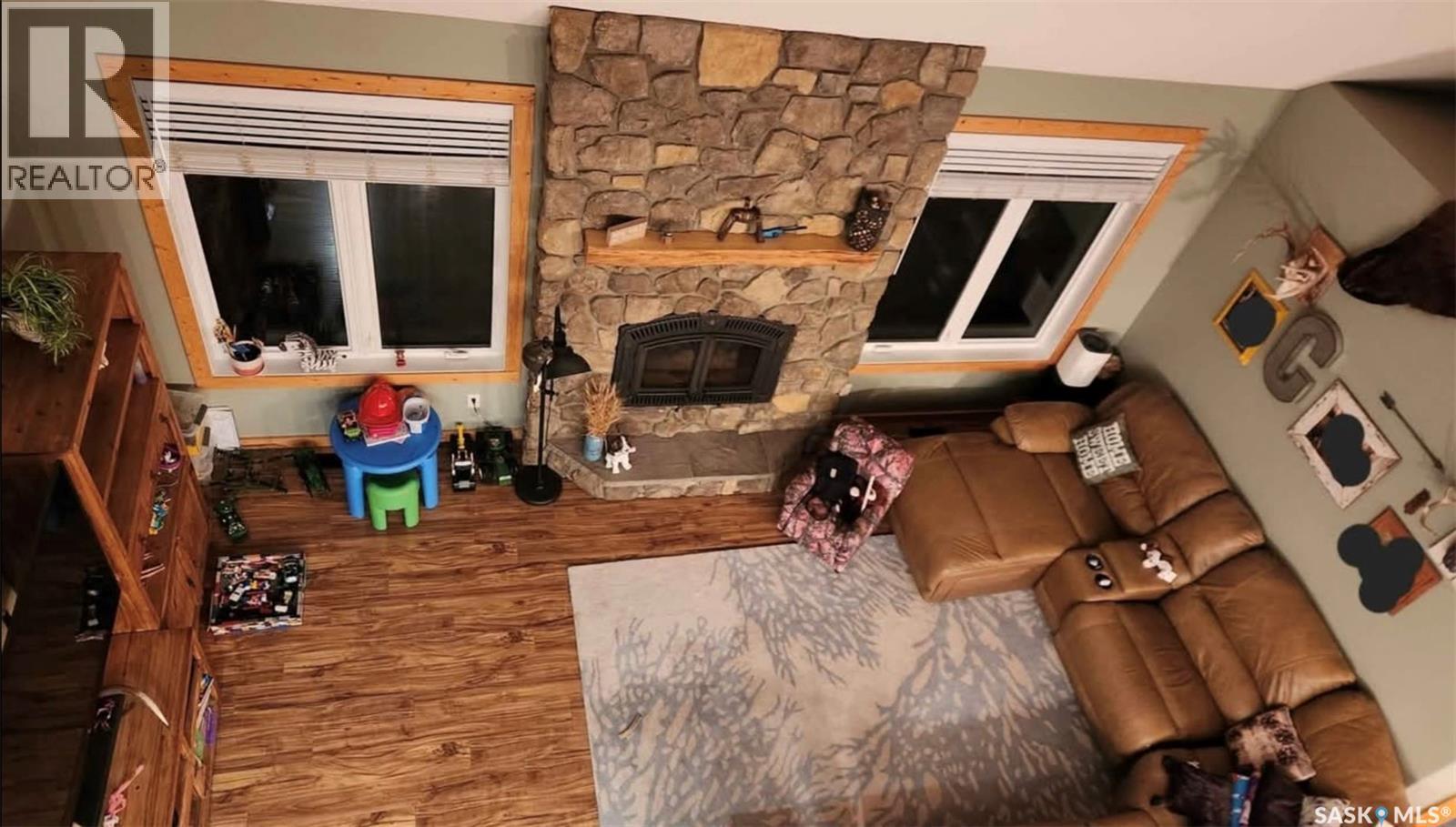 105 Francis Street, Francis, SK - Indoor With Fireplace
