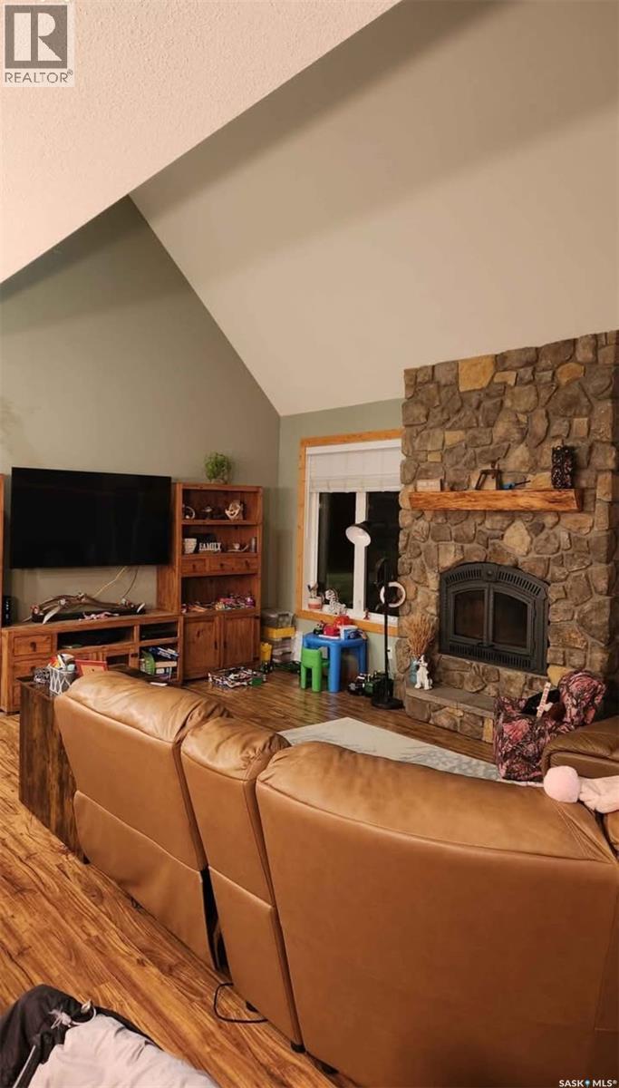 105 Francis Street, Francis, SK - Indoor With Fireplace