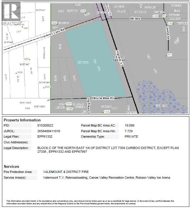1105 S 5 Highway, Valemount, BC