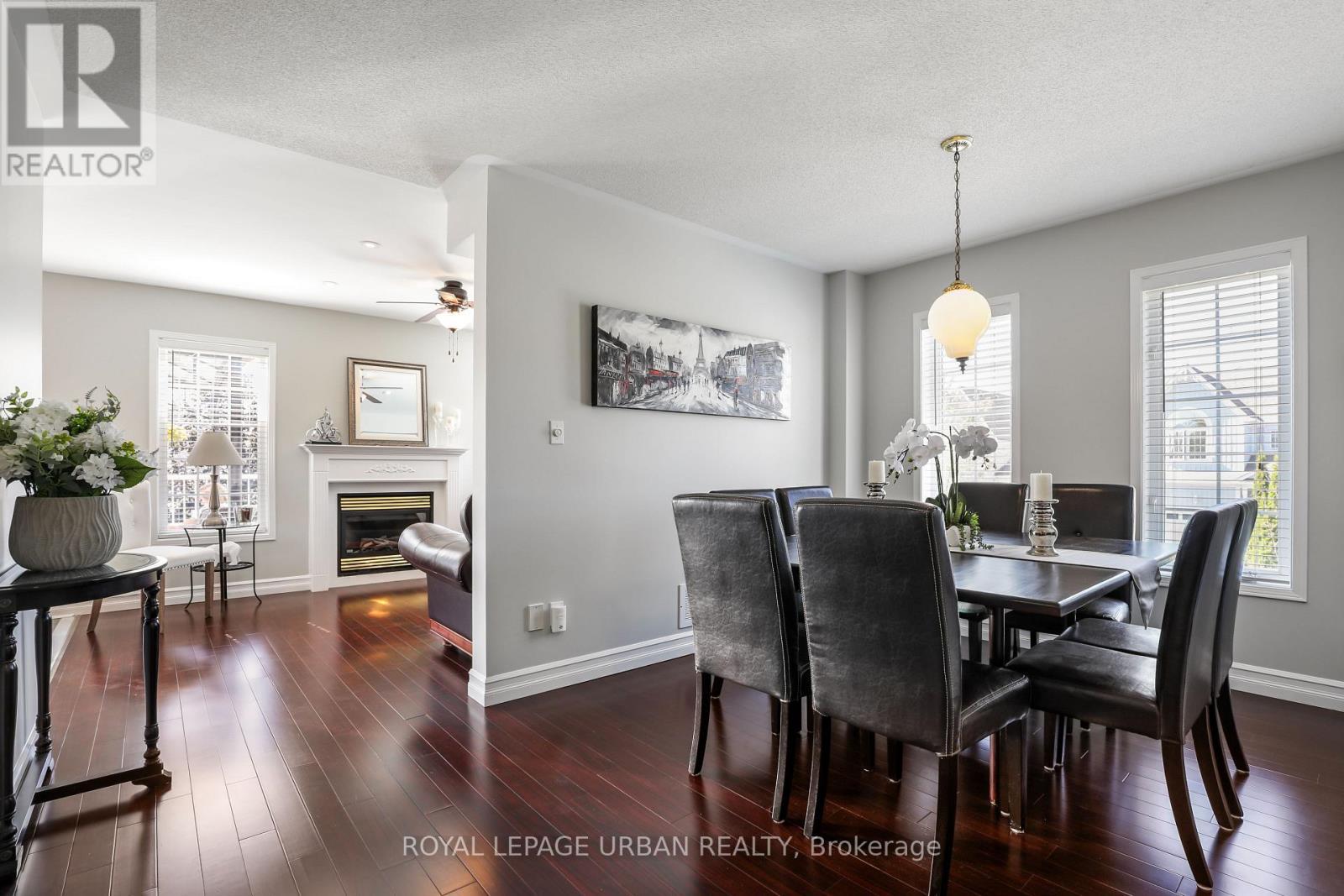 1081 Keswick Court, Oshawa, ON - Indoor Photo Showing Dining Room With Fireplace