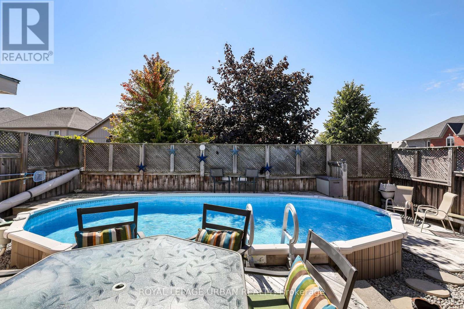 1081 Keswick Court, Oshawa, ON - Outdoor With Above Ground Pool With Backyard