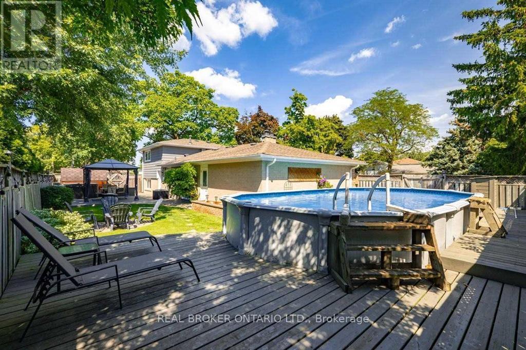 2 Core Crescent, Brampton, ON - Outdoor With Above Ground Pool With Deck Patio Veranda