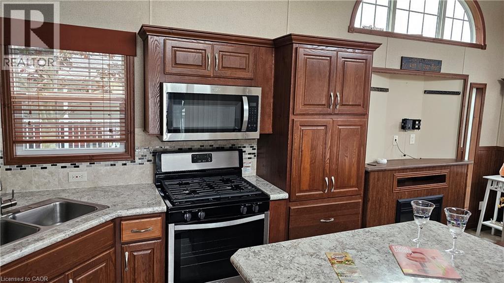 274 Front Road Unit# 88, St. Williams, ON - Indoor Photo Showing Kitchen With Double Sink