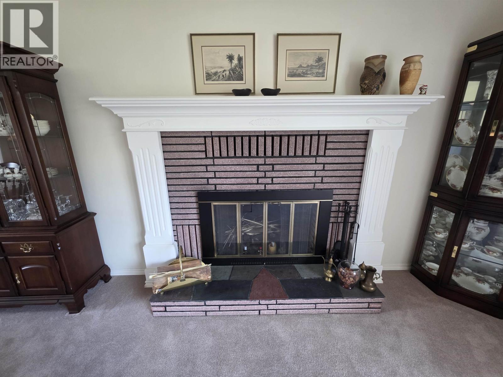 4815 Davis Avenue, Terrace, BC - Indoor Photo Showing Living Room With Fireplace