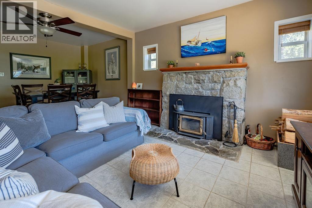 2465 3A Highway, Nelson, BC - Indoor Photo Showing Living Room With Fireplace