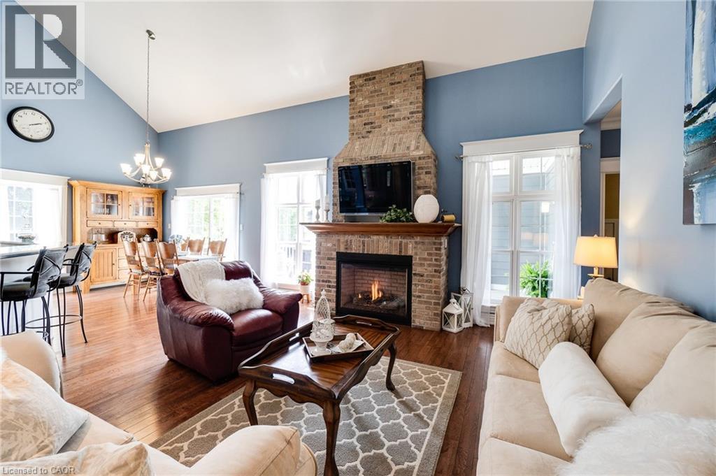 1026 Beach Boulevard, Hamilton, ON - Indoor Photo Showing Living Room With Fireplace