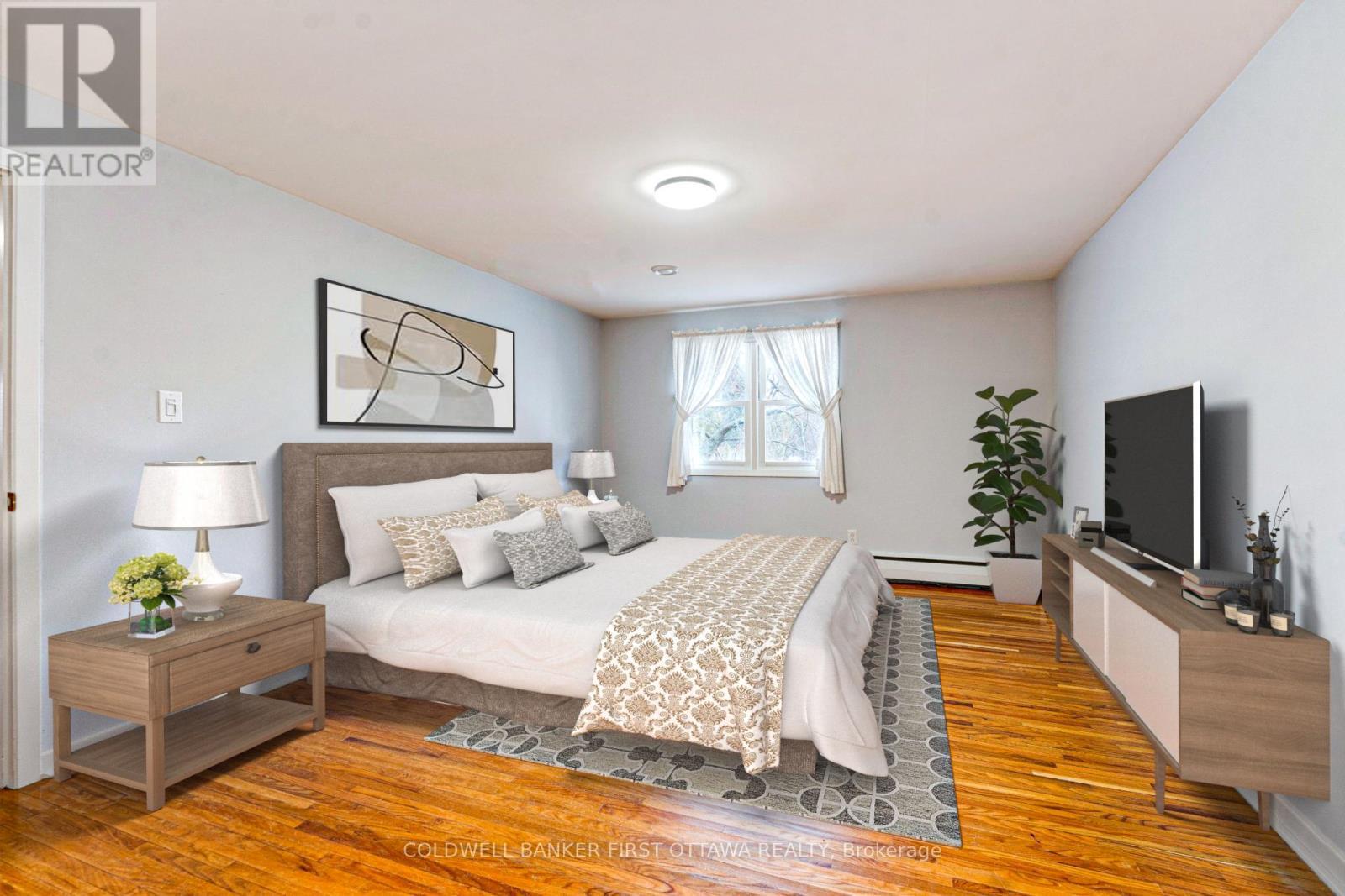 Primary suite (AI staging) - 12 Glenview Crescent, Perth, ON - Indoor Photo Showing Bedroom