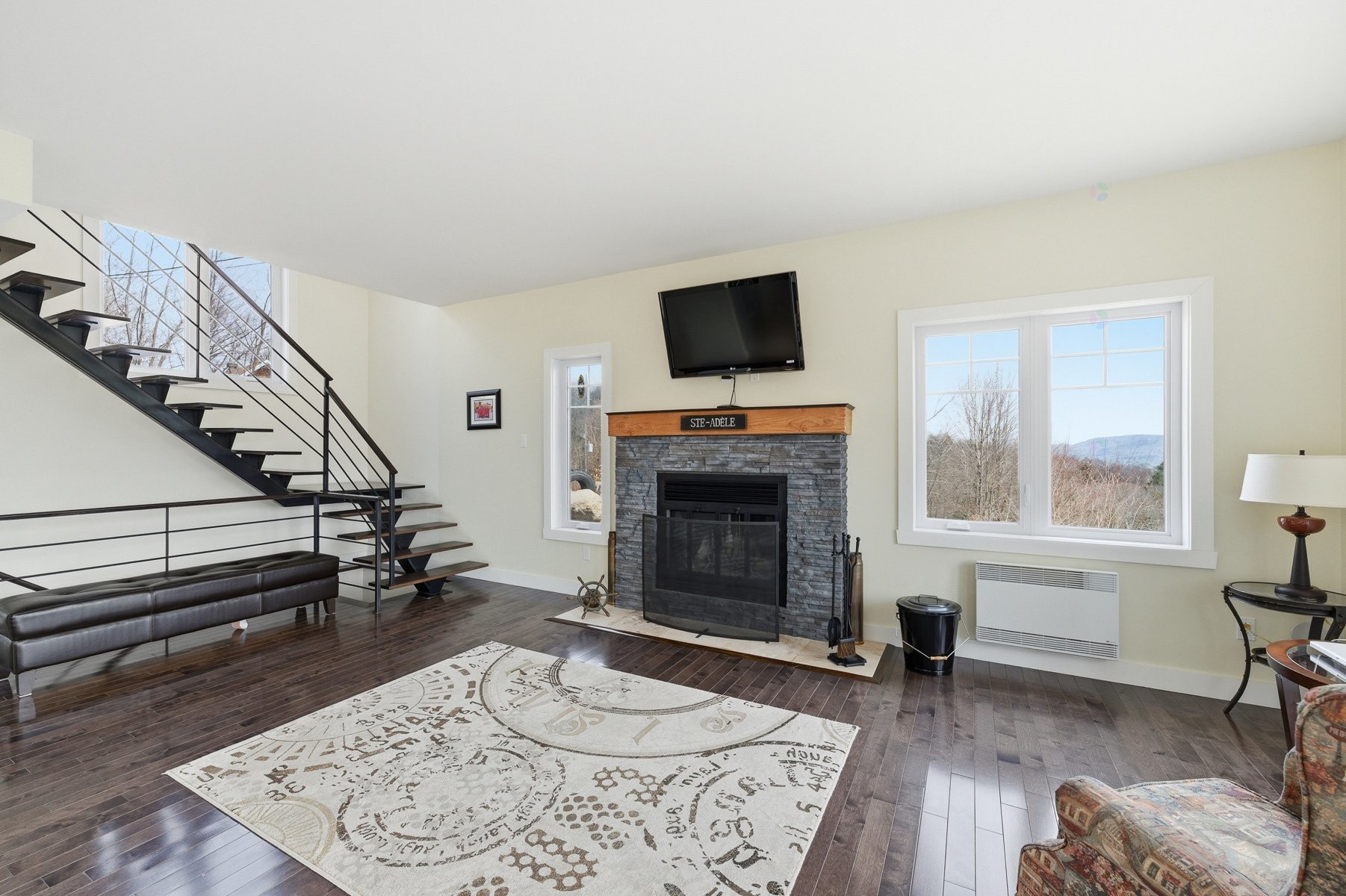 Living Room - 2713 Rue Du Hameau, Sainte-Adèle, QC - Indoor Photo Showing Living Room With Fireplace