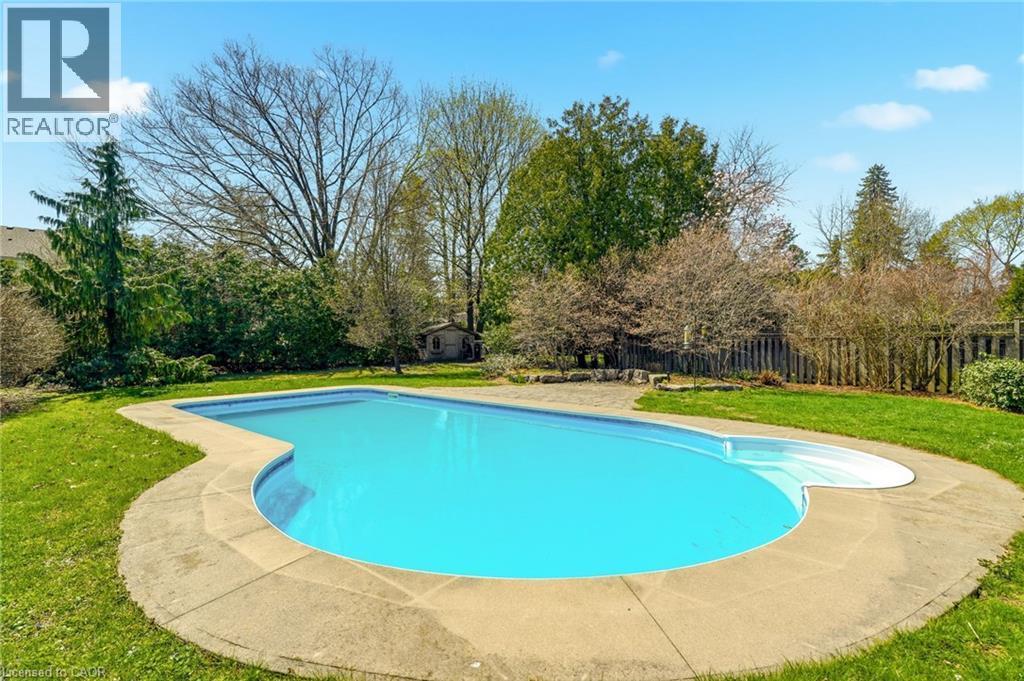 360 Pomona Avenue, Burlington, ON - Outdoor With In Ground Pool With Backyard