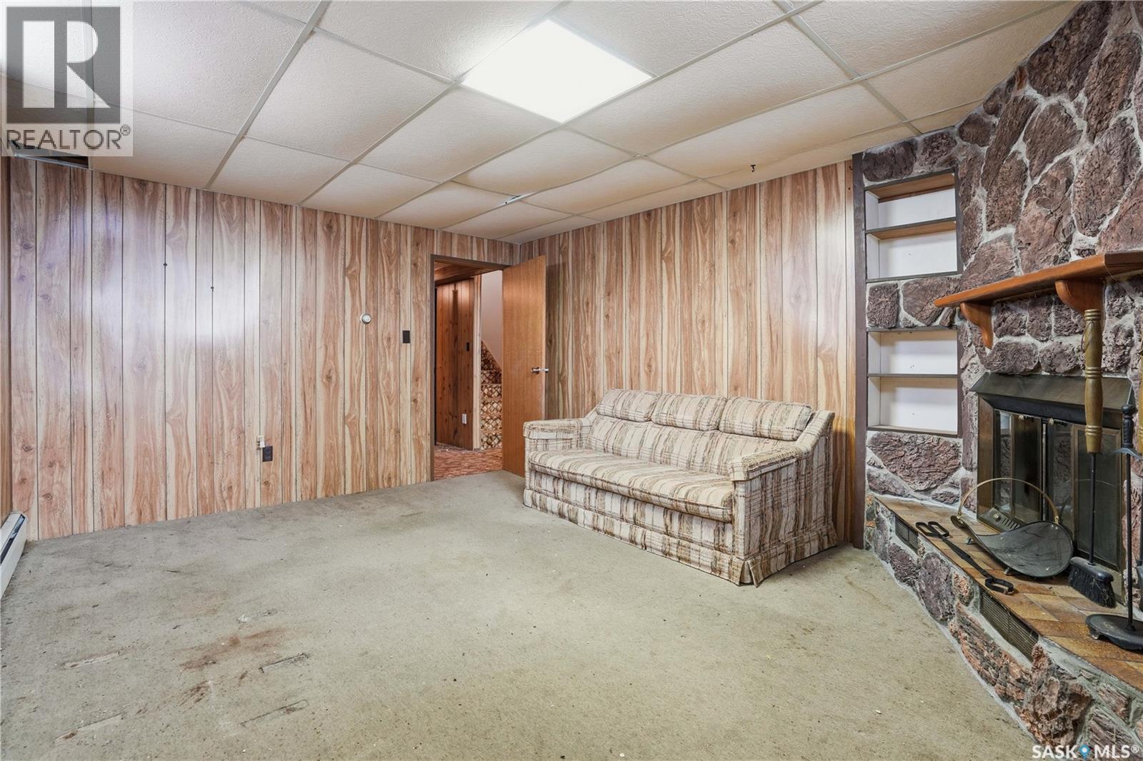 98 Main Street, Lang, SK - Indoor With Fireplace