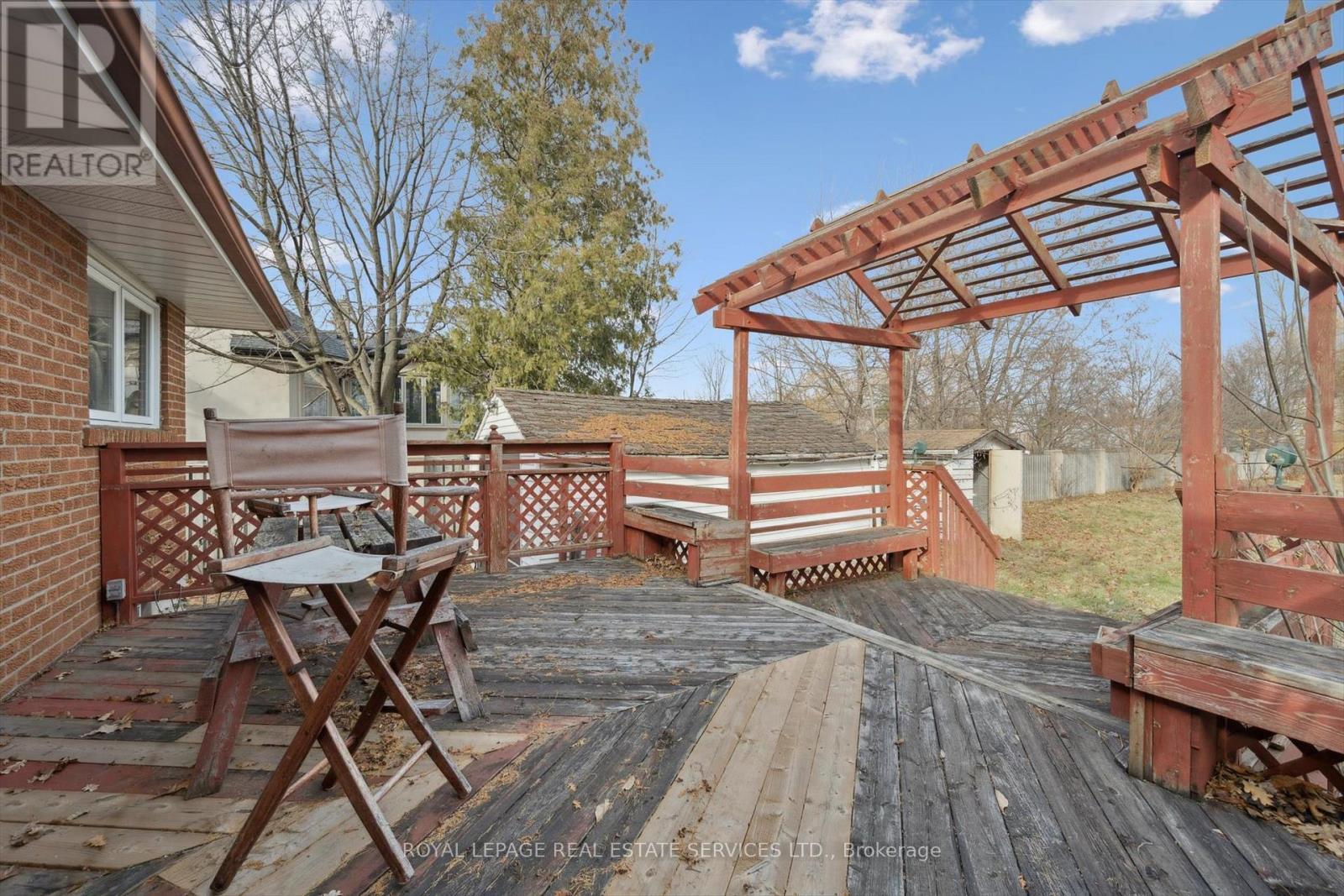 Massive Backyard Features a Large Tiered Deck - 4169 Wilcox Road, Mississauga, ON - Outdoor With Deck Patio Veranda