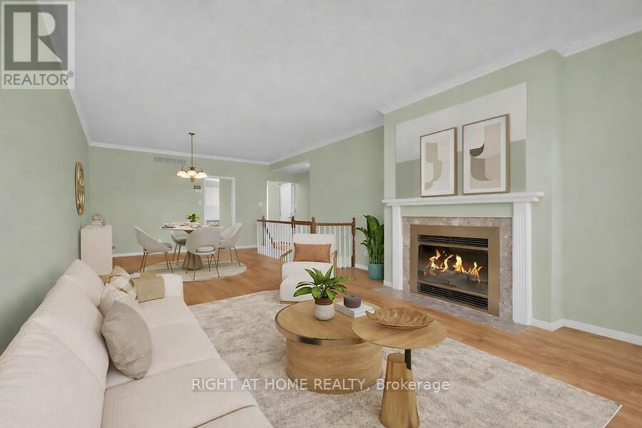 38 Kettering, Ottawa, ON - Indoor Photo Showing Living Room With Fireplace