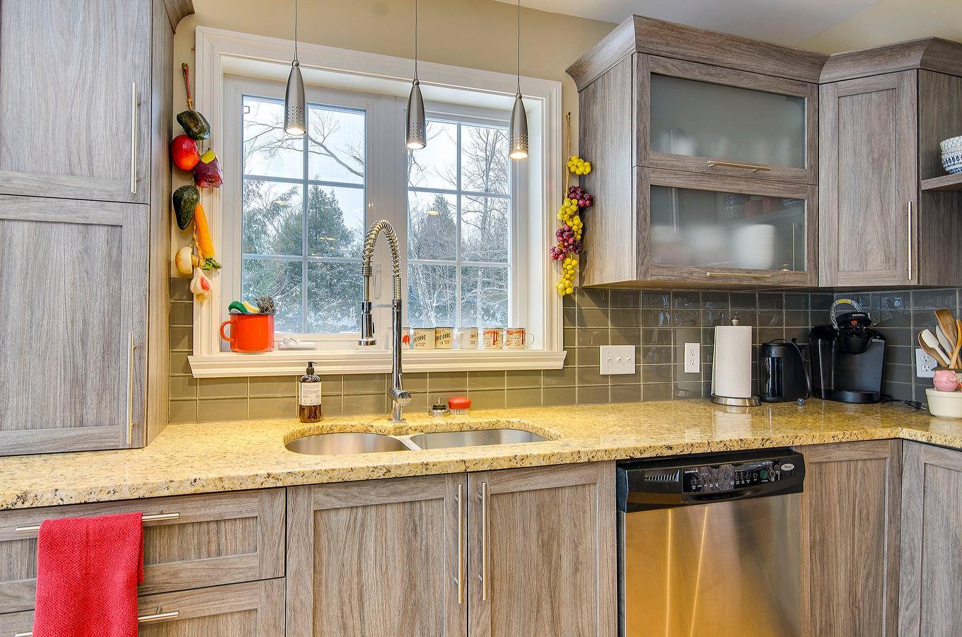 Cuisine - 191 Ch. Des Pinsons, Sutton, QC - Indoor Photo Showing Kitchen With Double Sink