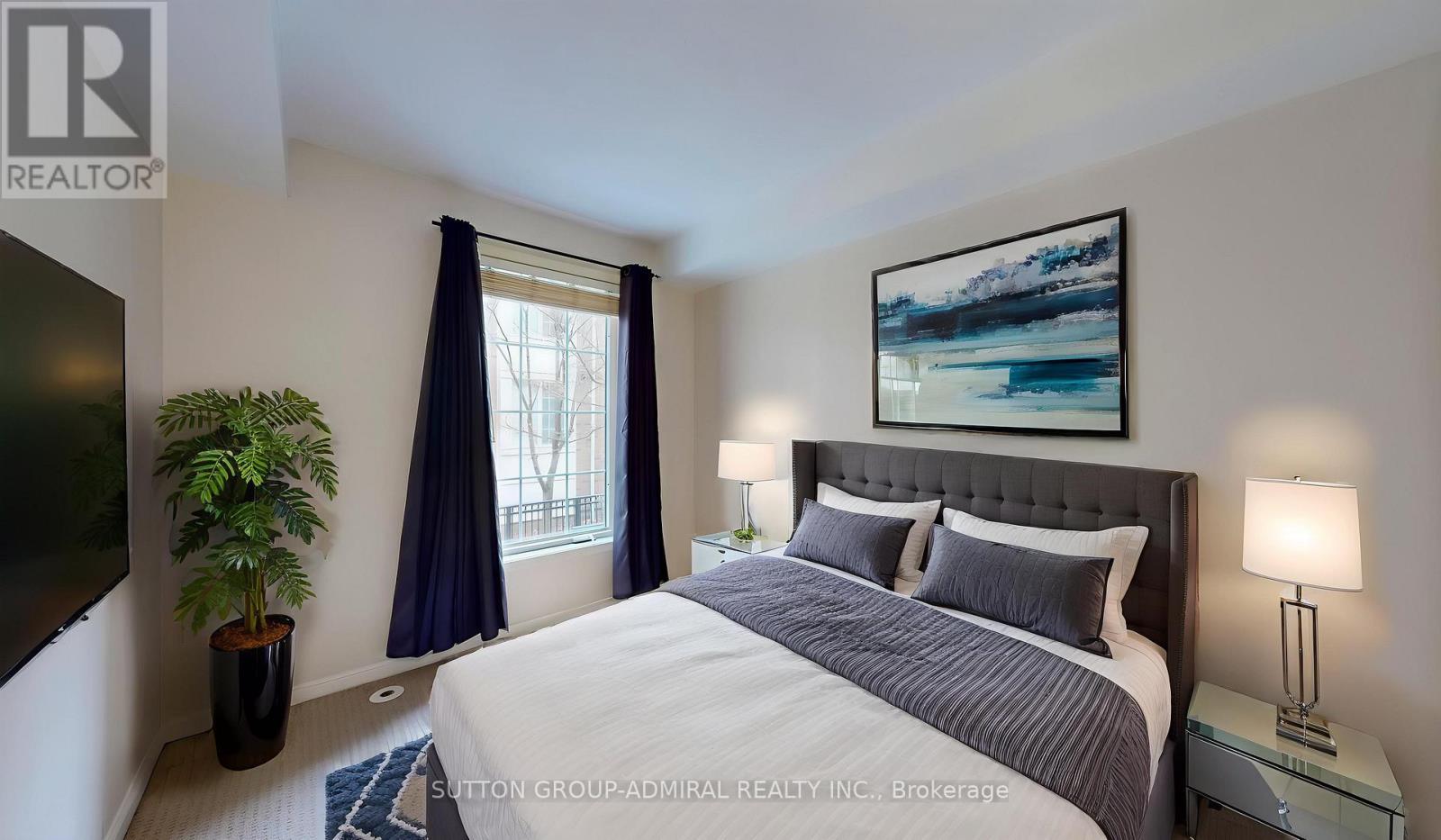 Virtually Staged Photo - 516 - 3 Everson Drive, Toronto, ON - Indoor Photo Showing Bedroom