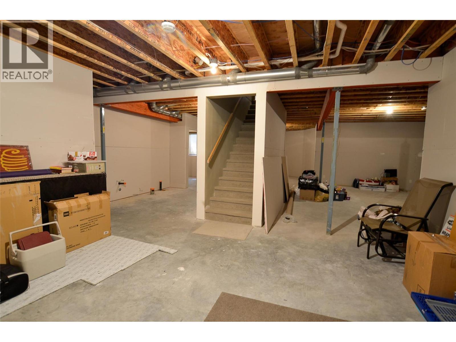 Open basement ready to meet your needs - 19-3453 Cessna Road, Enderby, BC - Indoor Photo Showing Basement