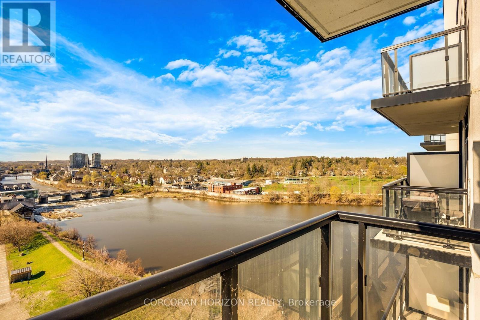 904 - 150 Water Street, Cambridge, ON - Outdoor With Balcony With View