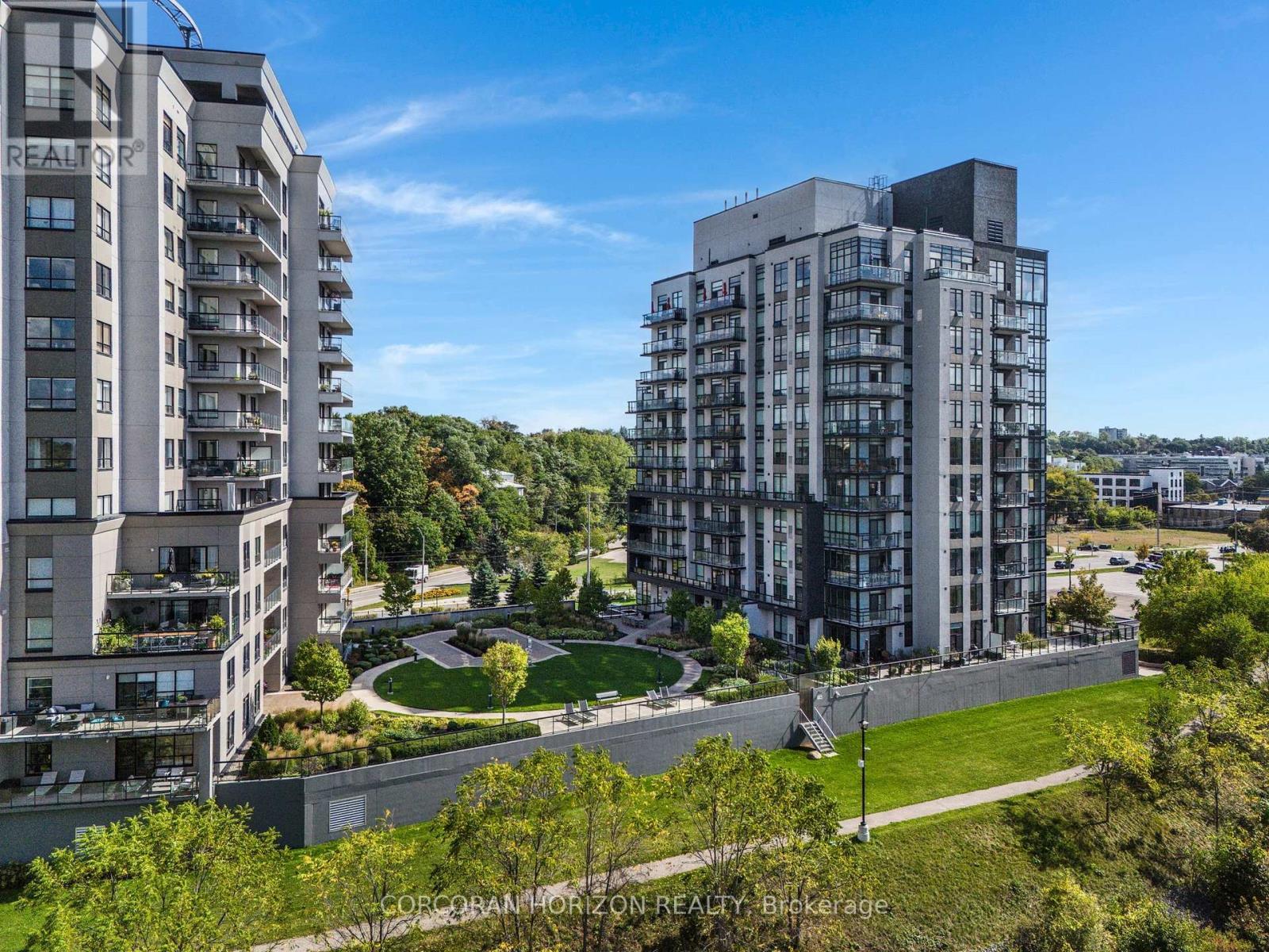 904 - 150 Water Street, Cambridge, ON - Outdoor With Balcony With Facade