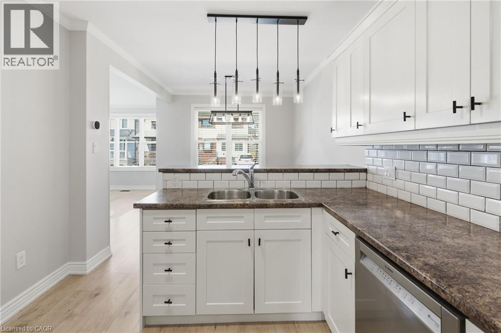 Great view from kitchen - 78 Glendale Avenue N, Hamilton, ON - Indoor Photo Showing Kitchen With Double Sink