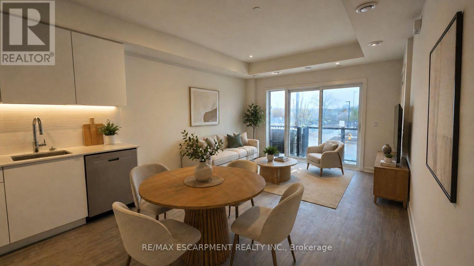 Virtually Staged - 210B - 16 Melbourne Avenue, St. Catharines, ON - Indoor Photo Showing Dining Room