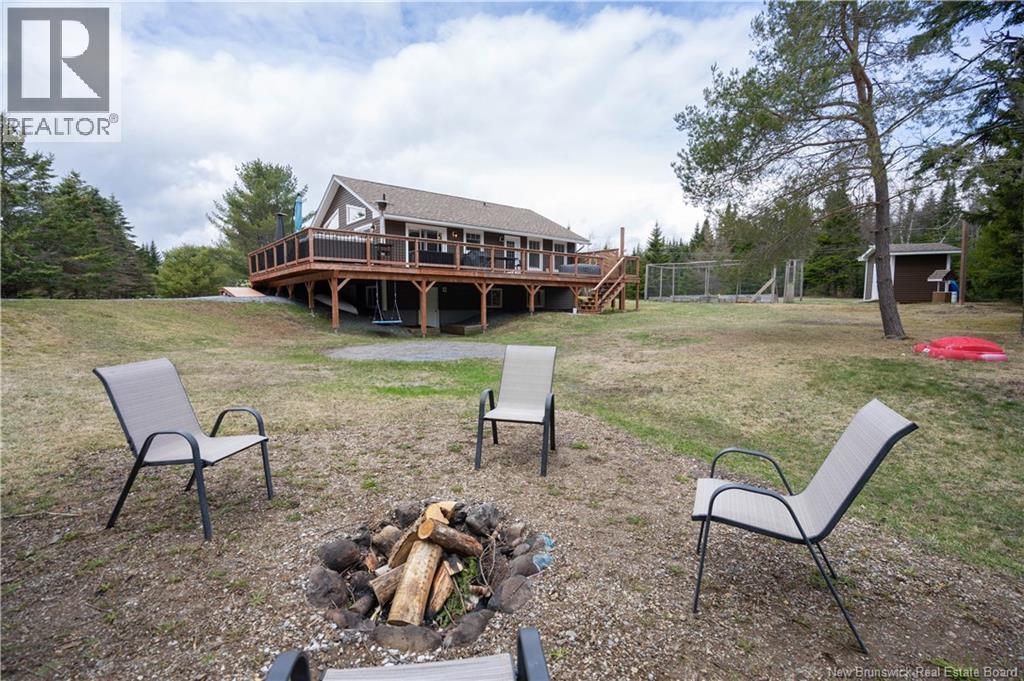 Firepit by the brook - 8 Dane Row, Willow Grove, NB - Outdoor With Deck Patio Veranda