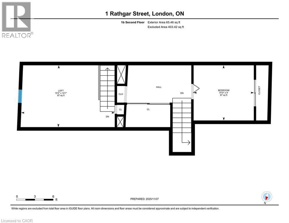 Unit 1B Upper Level Floor Plan - 1 Rathgar Street, London, ON - Other