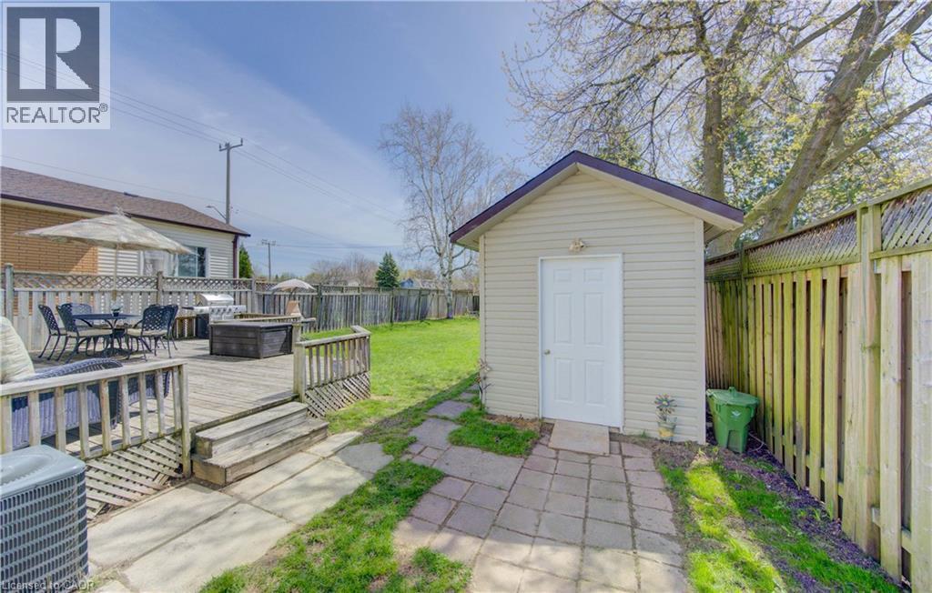 Storage Shed with Electricity - 100 Johanna Drive, Cambridge, ON - Outdoor With Deck Patio Veranda With Exterior