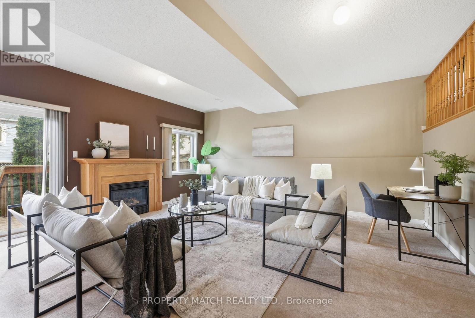 Family Room with gas fireplac - 680 Ormond Drive, Oshawa, ON - Indoor Photo Showing Living Room With Fireplace