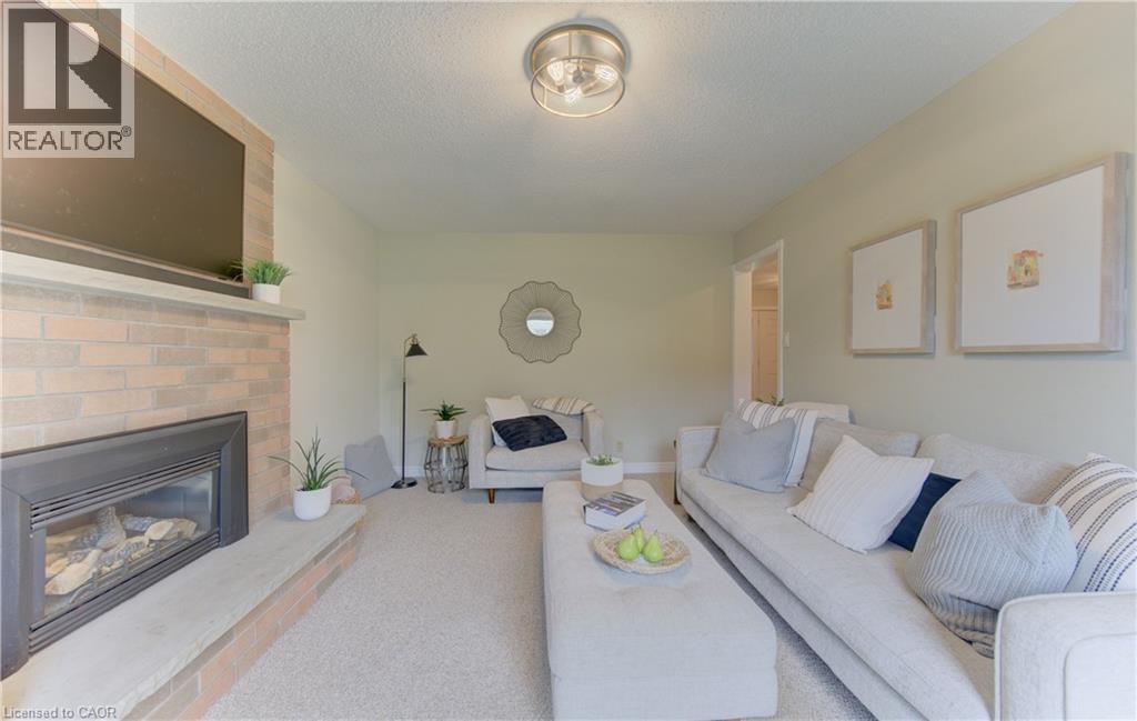 159 Burnett Avenue, Cambridge, ON - Indoor Photo Showing Living Room With Fireplace