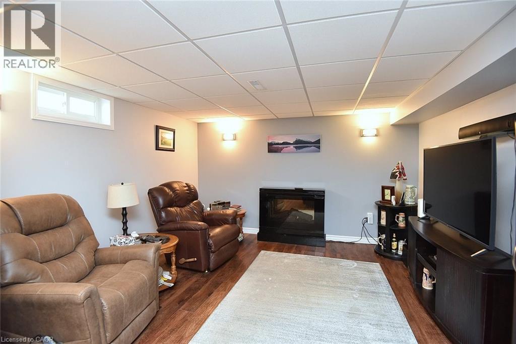 181 Lawnhurst Drive, Hamilton, ON - Indoor Photo Showing Basement With Fireplace