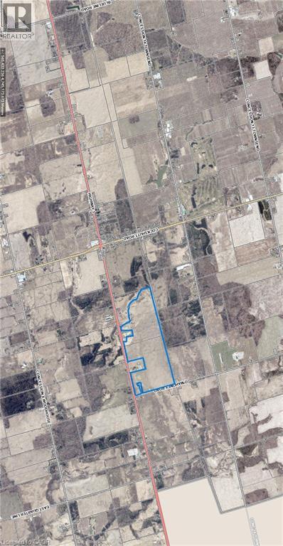 Aerial Map. Outlining the boundaries of the property - 5017-4879 Highway 3, Simcoe, ON