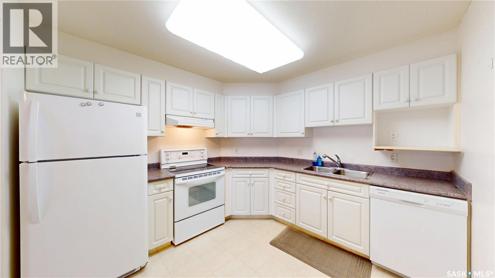 107 435 Main Street, Saskatoon, SK - Indoor Photo Showing Kitchen With Double Sink
