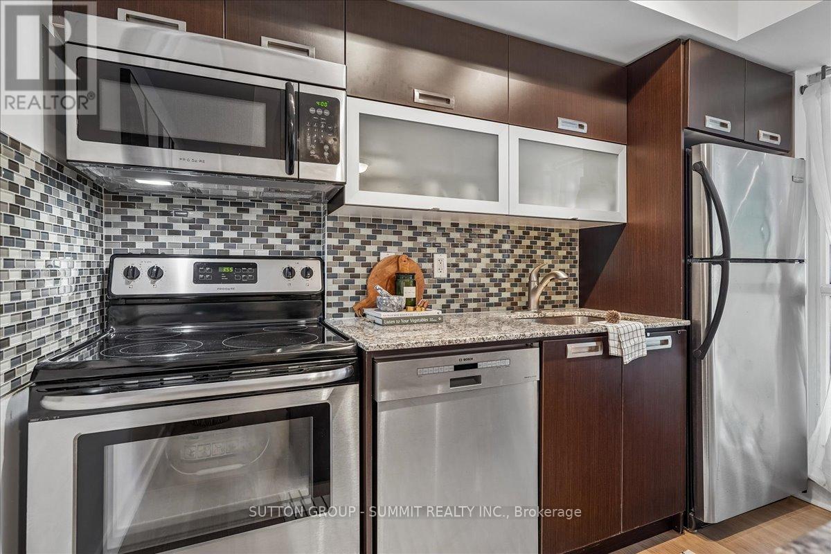 1012 - 100 Western Battery Road, Toronto, ON - Indoor Photo Showing Kitchen With Stainless Steel Kitchen With Upgraded Kitchen