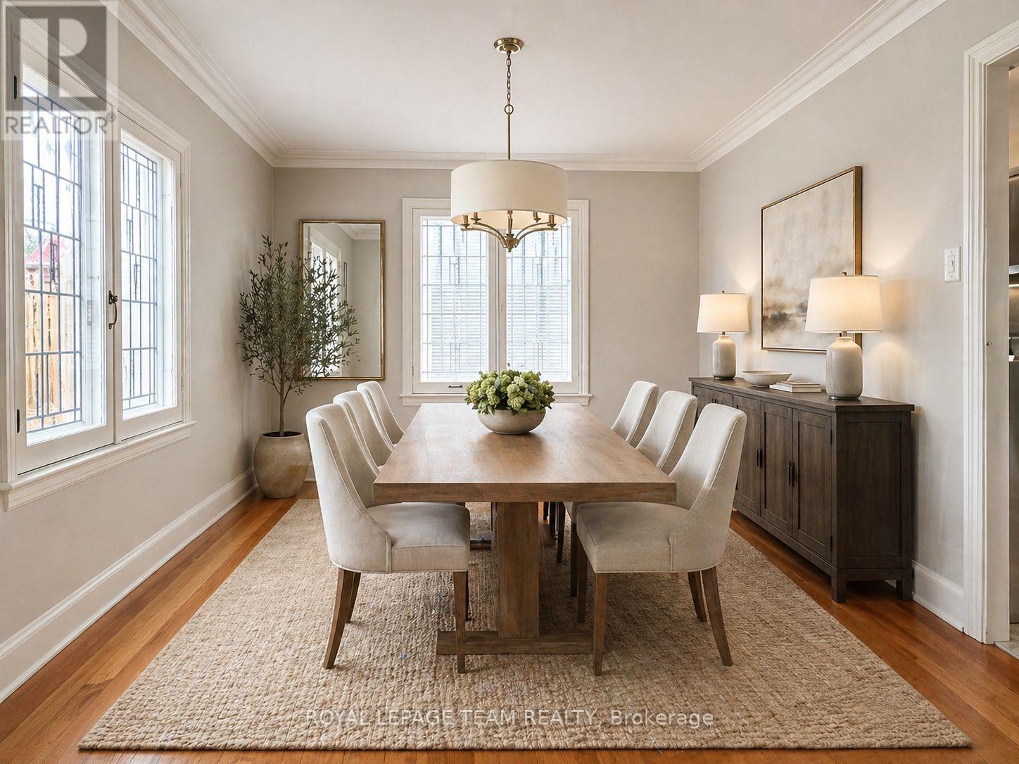 Dining Room, virtually staged - 84 Riverdale Avenue, Ottawa, ON - Indoor Photo Showing Dining Room