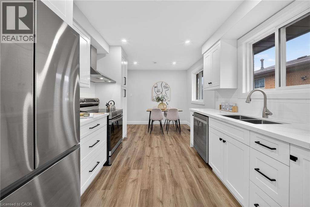201 Ridge Street, Hamilton, ON - Indoor Photo Showing Kitchen With Double Sink With Upgraded Kitchen