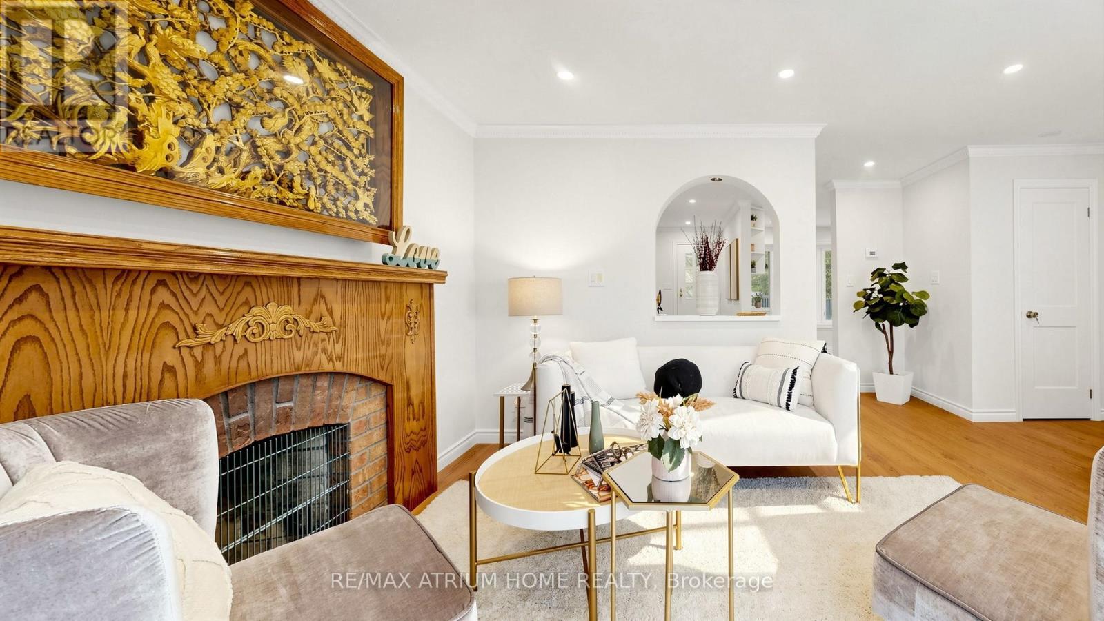 13 Applegate Crescent, Toronto, ON - Indoor Photo Showing Living Room With Fireplace
