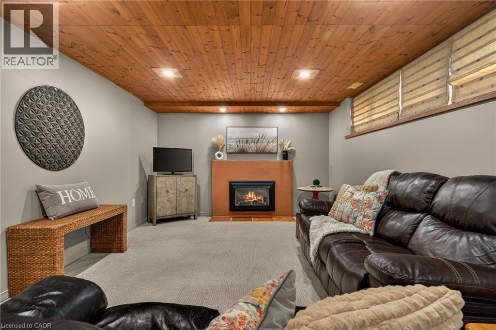 5119 Cherryhill Crescent, Burlington, ON - Indoor Photo Showing Basement With Fireplace