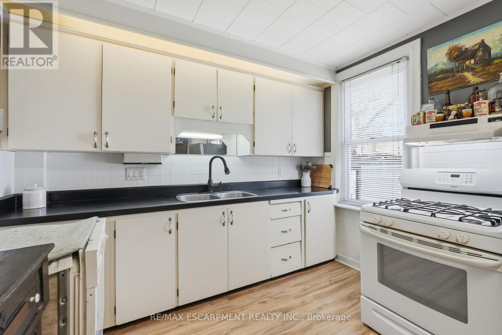 224 Balsam Avenue S, Hamilton, ON - Indoor Photo Showing Kitchen With Double Sink