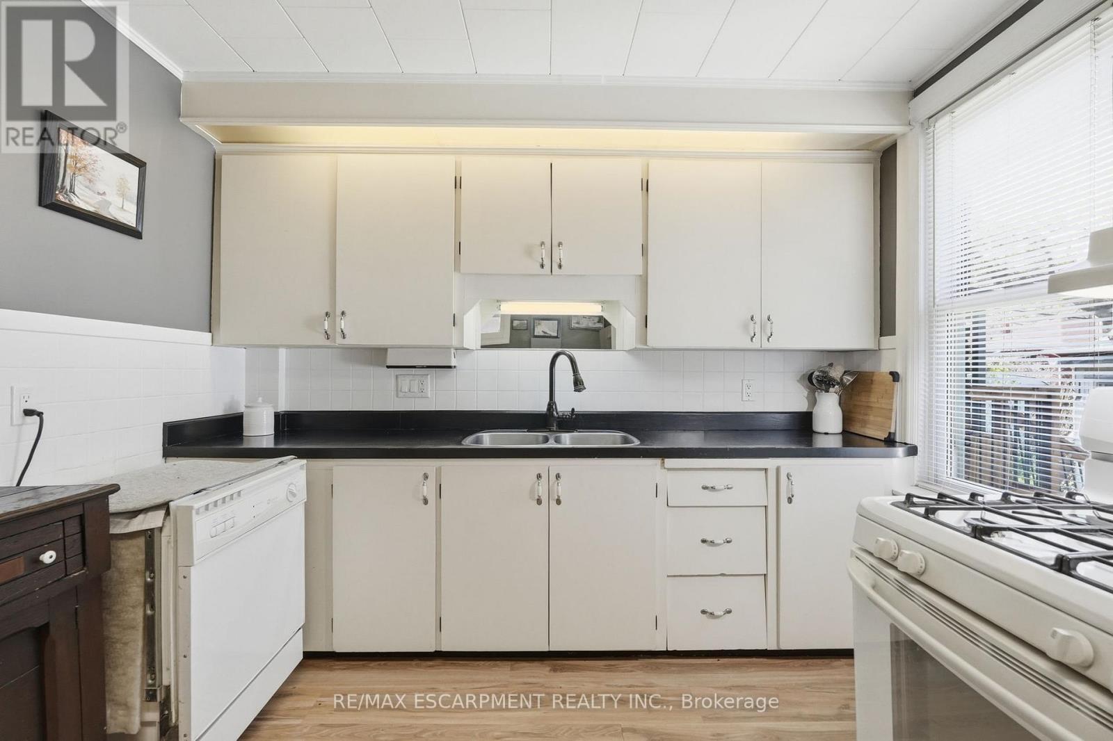 224 Balsam Avenue S, Hamilton, ON - Indoor Photo Showing Kitchen With Double Sink