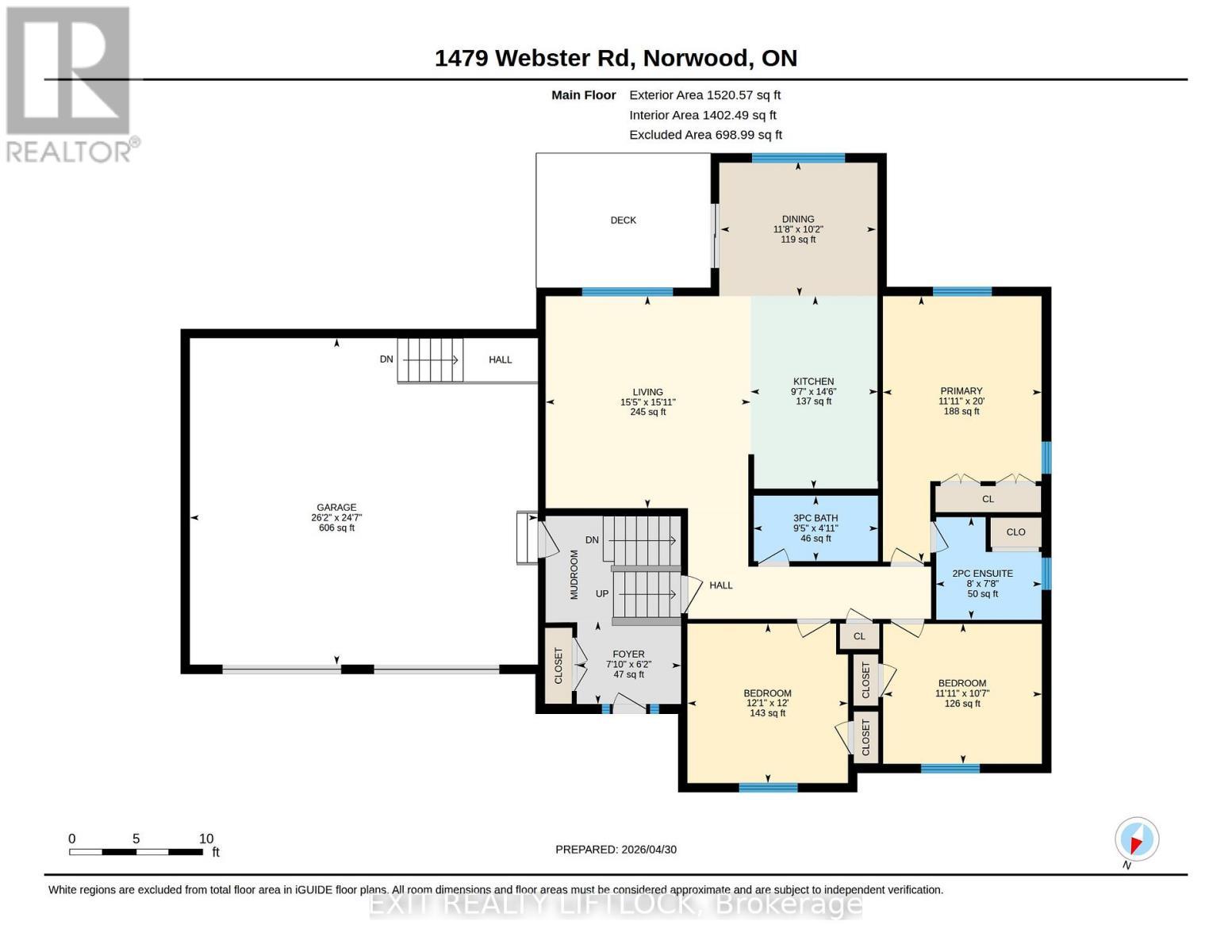 Floor plan upper level - 1479 Webster Road, Douro-Dummer, ON